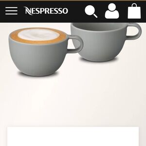 Nespresso barista cappuccino cup medium x2